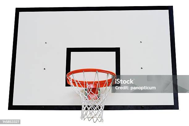Баскетбольное Кольцо Изолирован На Белом — стоковые фотографии и другие картинки Баскетбол - Баскетбол, Баскетбольное кольцо, Без людей