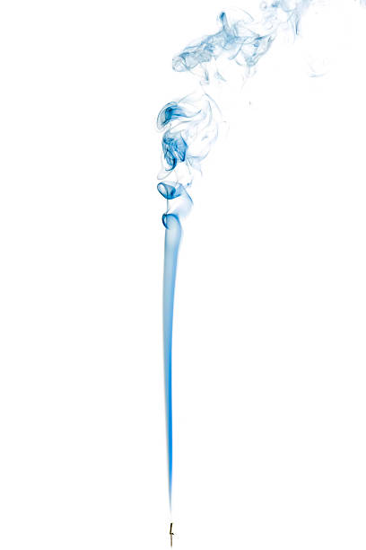 Blue smoke line... stock photo