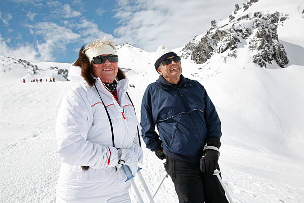 People and skis at the base of the Jackson Hole in Jackson, Wyoming December 24, 2018