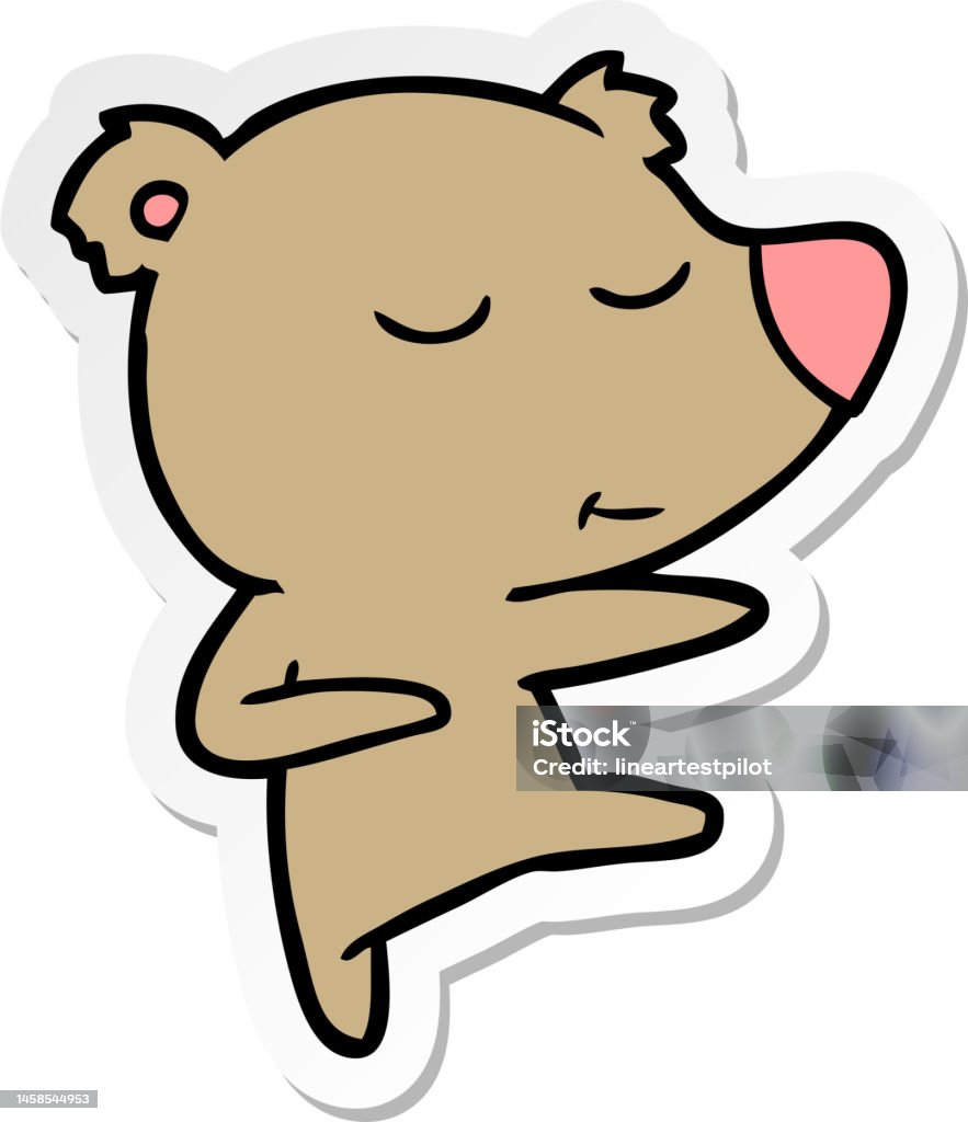Ilustración de Pegatina De Un Oso De Dibujos Animados Feliz Bailando y más Vectores Libres de Derechos de Adhesivo de vinilo - iStock Ilustración de Pegatina De Un Oso De Dibujos Animados Feliz Bailando y más Vectores Libres de Derechos de Adhesivo de vinilo - iStock