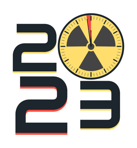 постер часов конца света13 - doomsday clock stock illustrations
