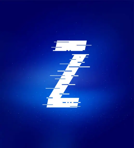 Vector illustration of Z letter fast speed logo. Animated letters.