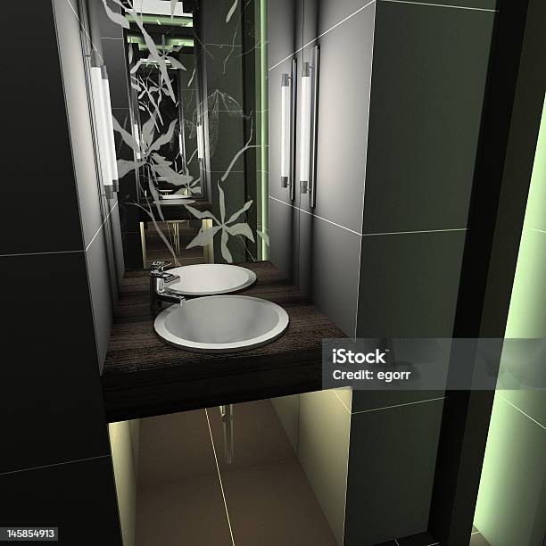 3 D Рендеринга Современного Интерьер Туалет — стоковые фотографии и другие картинки Архитектура - Архитектура, Без людей, В помещении
