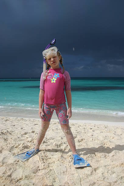 Snorkeling ragazza - foto stock
