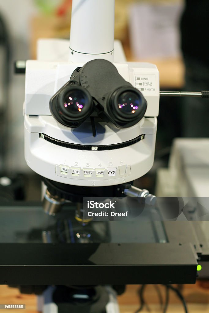 Electronical Mikroskop - Lizenzfrei Analysieren Stock-Foto