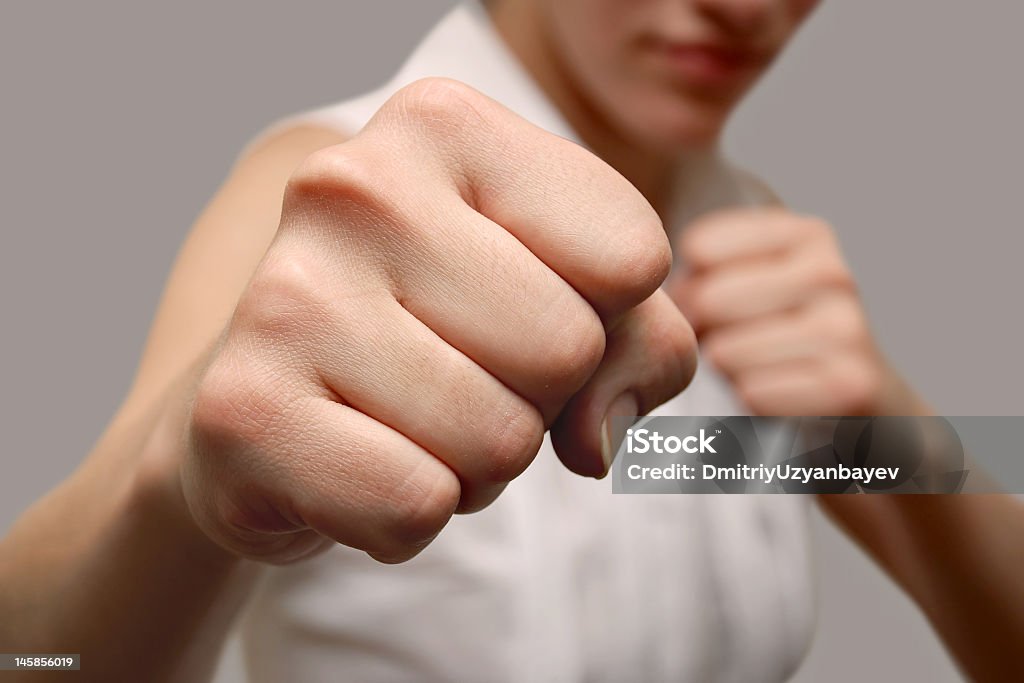 Mädchen-fighter - Lizenzfrei Aggression Stock-Foto