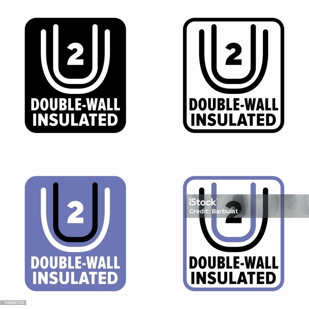 Protective Insulation Sign Double Wall Insulated Vector Information Sign Stock Illustration ...