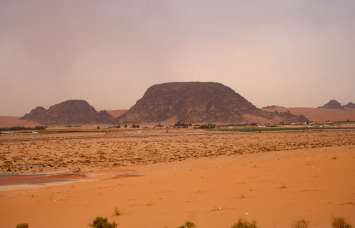 Village in desert, Saudi Arabia.