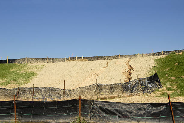Erosion Control Erosion Control on a Construction Site eroded stock pictures, royalty-free photos & images