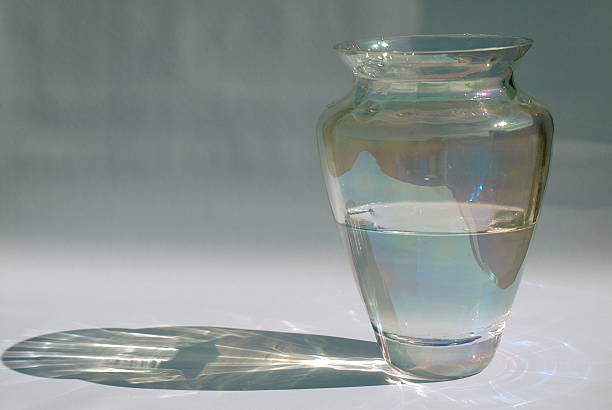 istock Sparkling Iridescent Glass Vase and Reflection 145856528