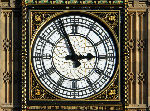 Dial of the Big Ben in London, UK