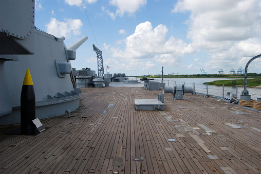 Aft Deck and Large guns on Battleship Alabama