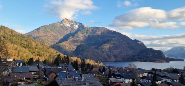 istock A beautiful vantage point with mountains in green and a lake 1458570225