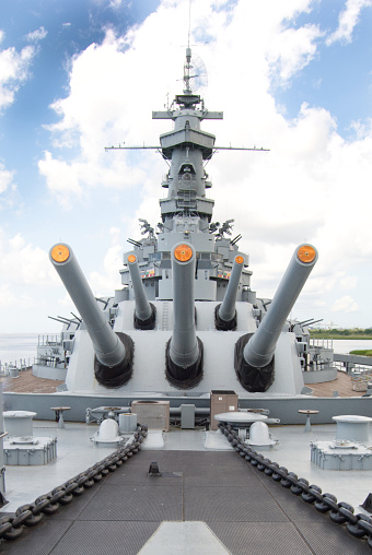 Front Battleship Alabama 16inch turrets