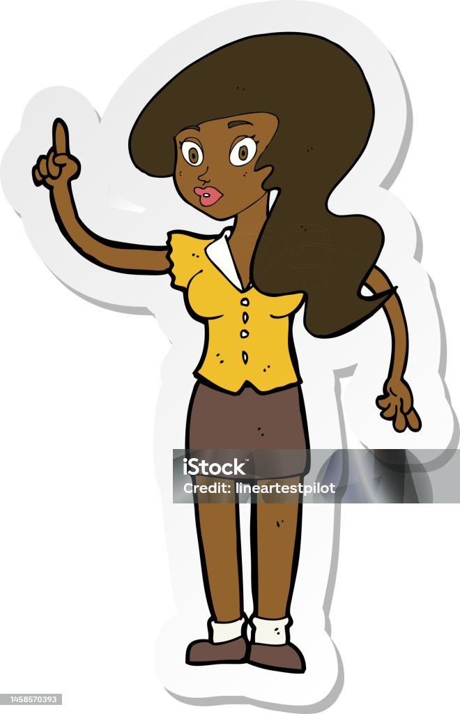 Ilustración de Pegatina De Una Mujer Bonita De Dibujos Animados Con Idea y más Vectores Libres de Derechos de Adulto - iStock Ilustración de Pegatina De Una Mujer Bonita De Dibujos Animados Con Idea y más Vectores Libres de Derechos de Adulto - iStock