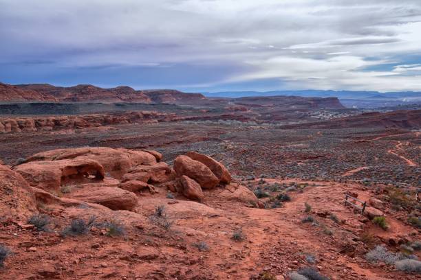 istock Chuckawalla and Turtle Wall landscape views from trail  Cliffs National Conservation Area Wilderness Snow Canyon State Park St George, Utah, United States. 1458572602