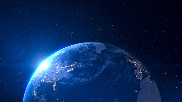 istock Close-Up Of Earth Against Blue Sky At Night 1458580629