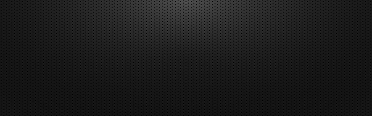 Black background. Perforated metal texture. Composite material with shadow. Abstract carbon backdrop. Dark steel wallpaper. Vector illustration.