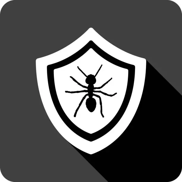 Vector illustration of Shield Ant Icon Silhouette