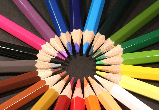 colorful pens stock photo