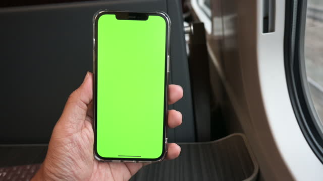Mobile phone with green screen