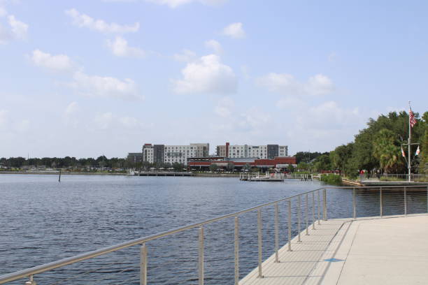 istock Park and skyline in Tampa Florida 1458612687