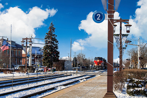 Train on the tracks