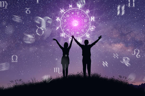 istock Zodiac wheel. Astrology and Couple concept. 1458615614
