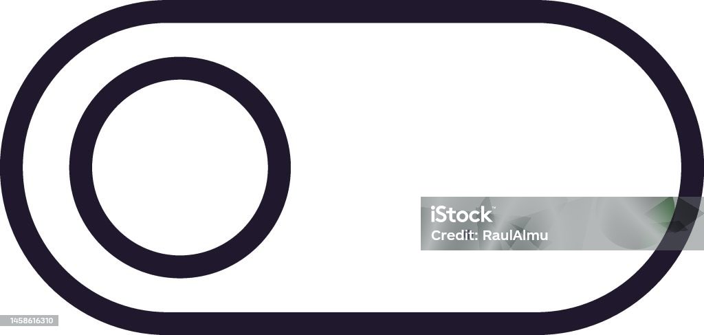 Toggle Line Interface Concept Vector Sign Drawn In Line Style Isolated Editable ...