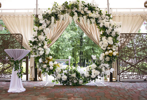 1,700+ Wedding Decorations Marriage Decor Rustic Style Bridal Arch And Flowers Stock Photos, Pictures & Royalty-Free Images - iStock