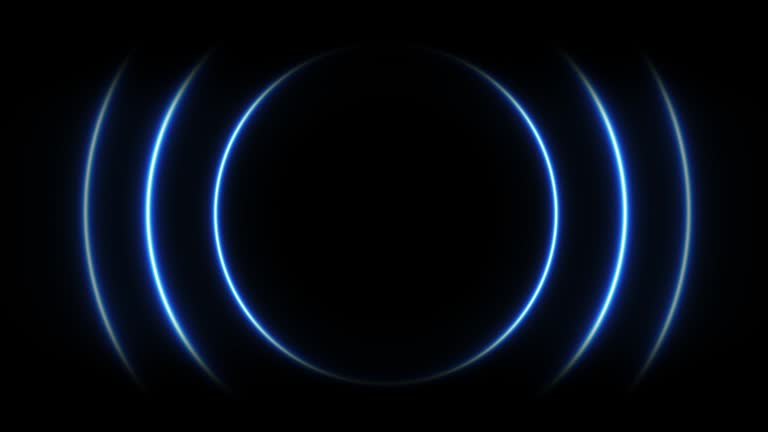 4k  Neon Circle lights background