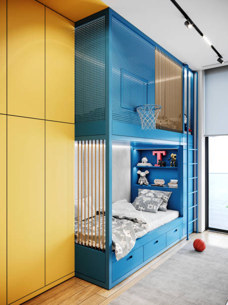 istock Multifunctional teenage room interior 1458629919