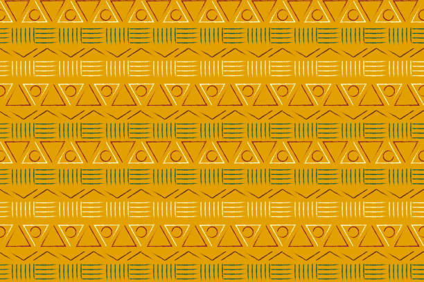African Seamless Background African Wax seamless pattern. Print fabric, Ethnic handmade ornament for your design, Afro Ethnic flowers and tribal motifs pattern geometric elements. Vector background. Vector illustration uganda stock illustrations