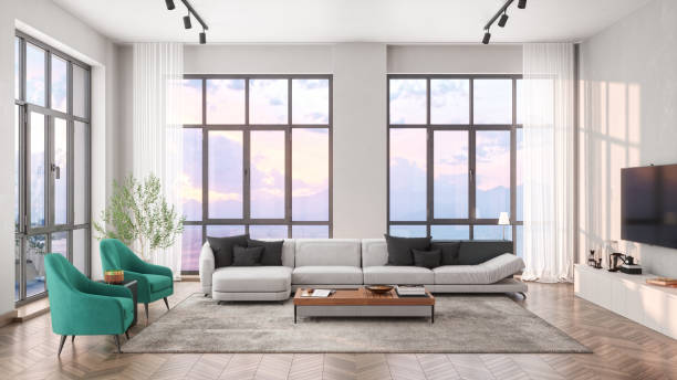 istock Modern House Living Room 1458632523