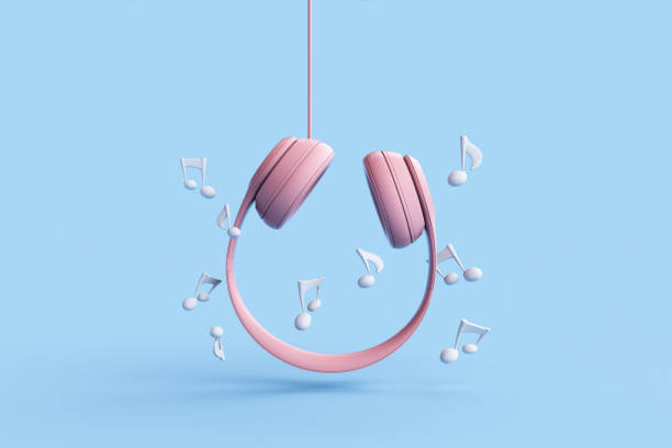 Three Dimensional, Musical Note, Music, Headphones, Headset