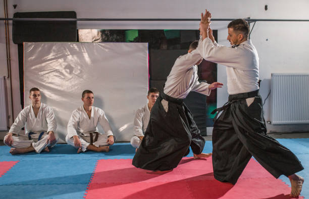istock Aikido fight between a young fighter and an aikido coach 1458639678