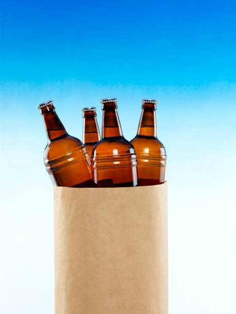 istock Shopping bag with bottles 1458641499