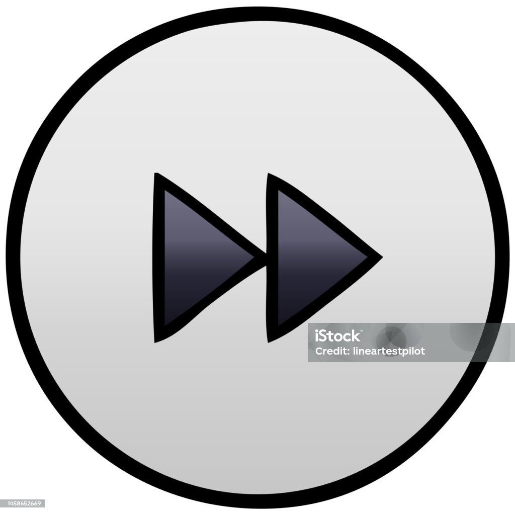 Fast Forward Button Cartoon Gradient Shaded Cartoon Of A Fast Forward Button Stock Illustration ...