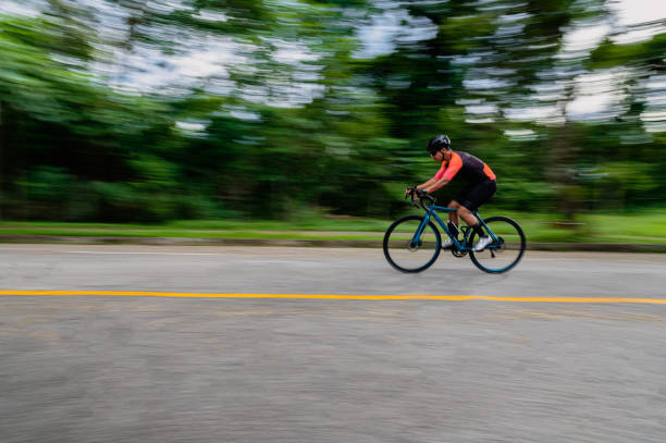 istock Panning of a man on the bicycle 1458652726