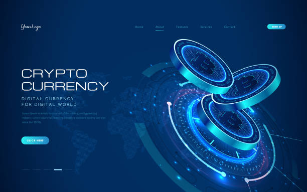 абстрактные цифровые финансы в онлайн-мире. биткоин. - trading finance global finance currency stock illustrations