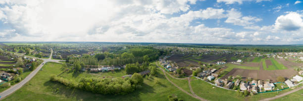 istock Panorama of the village from above. 1458655976