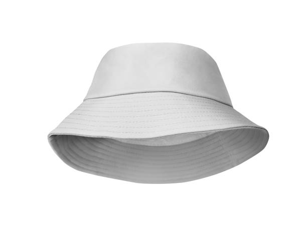 istock white bucket hat isolated on white background 1458659712