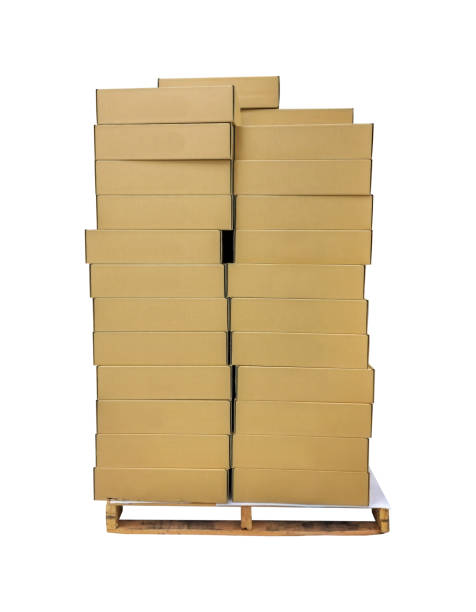 istock Many parcel boxes are placed on pallets.  Ready for further packing and transport. 1458671027