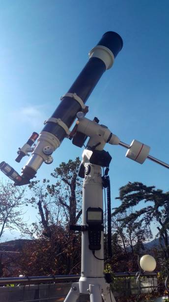 istock telescope refractor with eye piece and mound tripod 1458676655