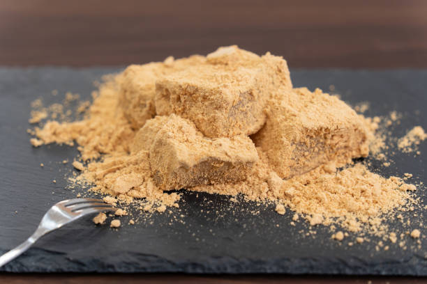 istock Warabimochi filled with soybean flour 1458680067