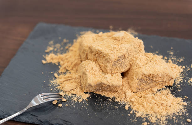 istock Warabimochi filled with soybean flour 1458680097