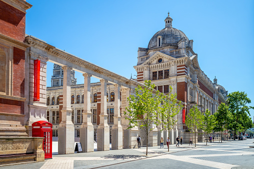 The Victoria and Albert Museum in London is the world's largest museum of applied arts, decorative arts and design, housing a permanent collection of over 2.27 million objects. It was founded in 1852 and named after Queen Victoria and Prince Albert.