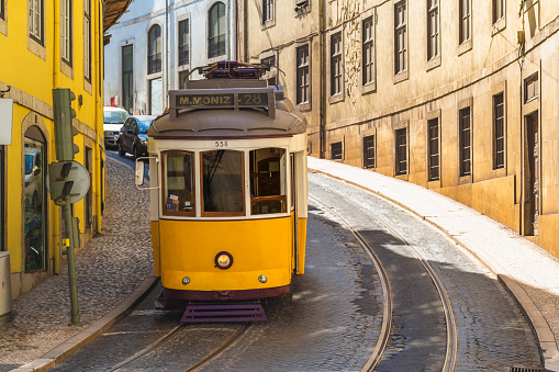 The Lisbon tramway network is a system of trams that serves Lisbon and in operation since 1873, it presently comprises six lines. The system has a length of 31 km, and 63 trams in operation.