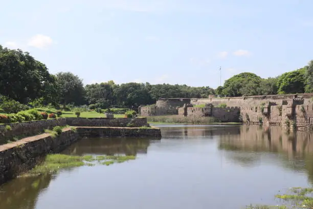 Vellore Fort near the lake.