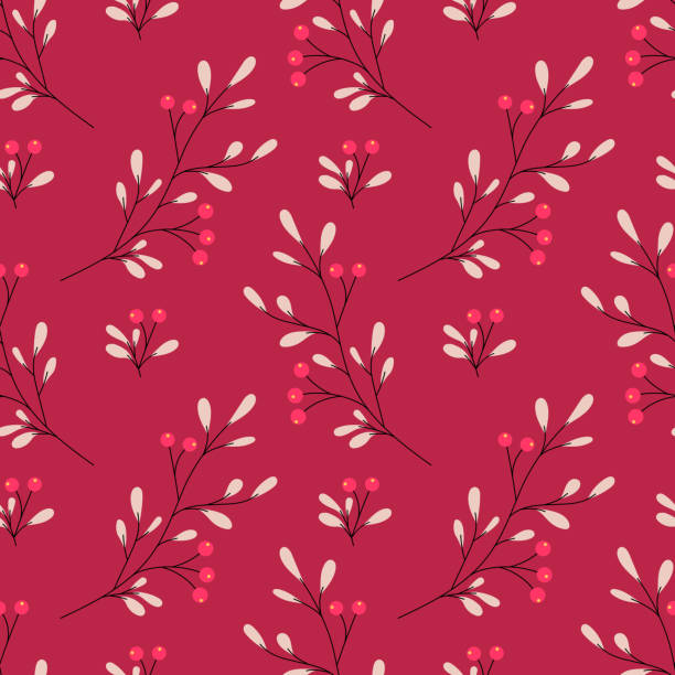 viva magenta seamless pattern czerwone tło - viva magenta stock illustrations